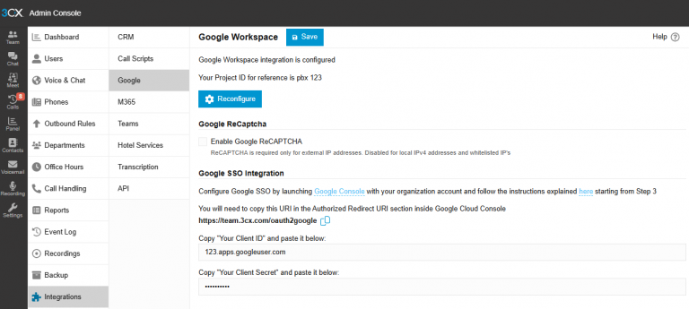 Google Workspace Entegrasyon Ayarları Google Workspace Entegrasyon Ayarları