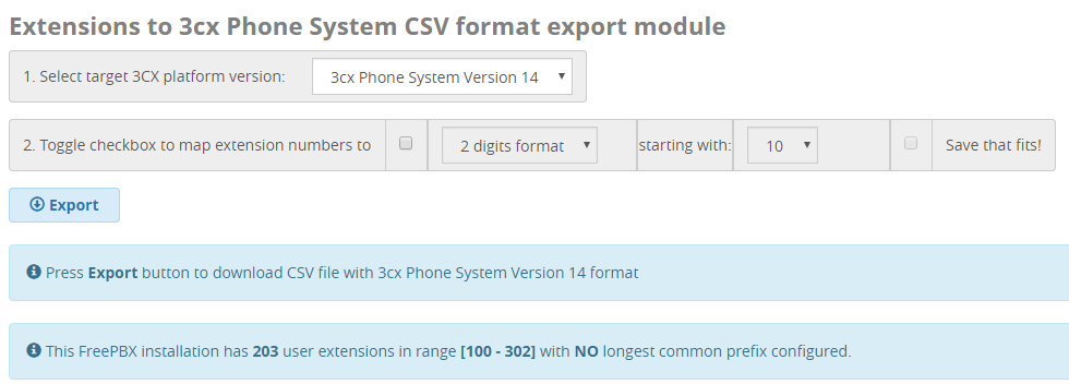 Export your extensions from your Asterisk FreePBX® to 3CX in 5 minutes with this guide